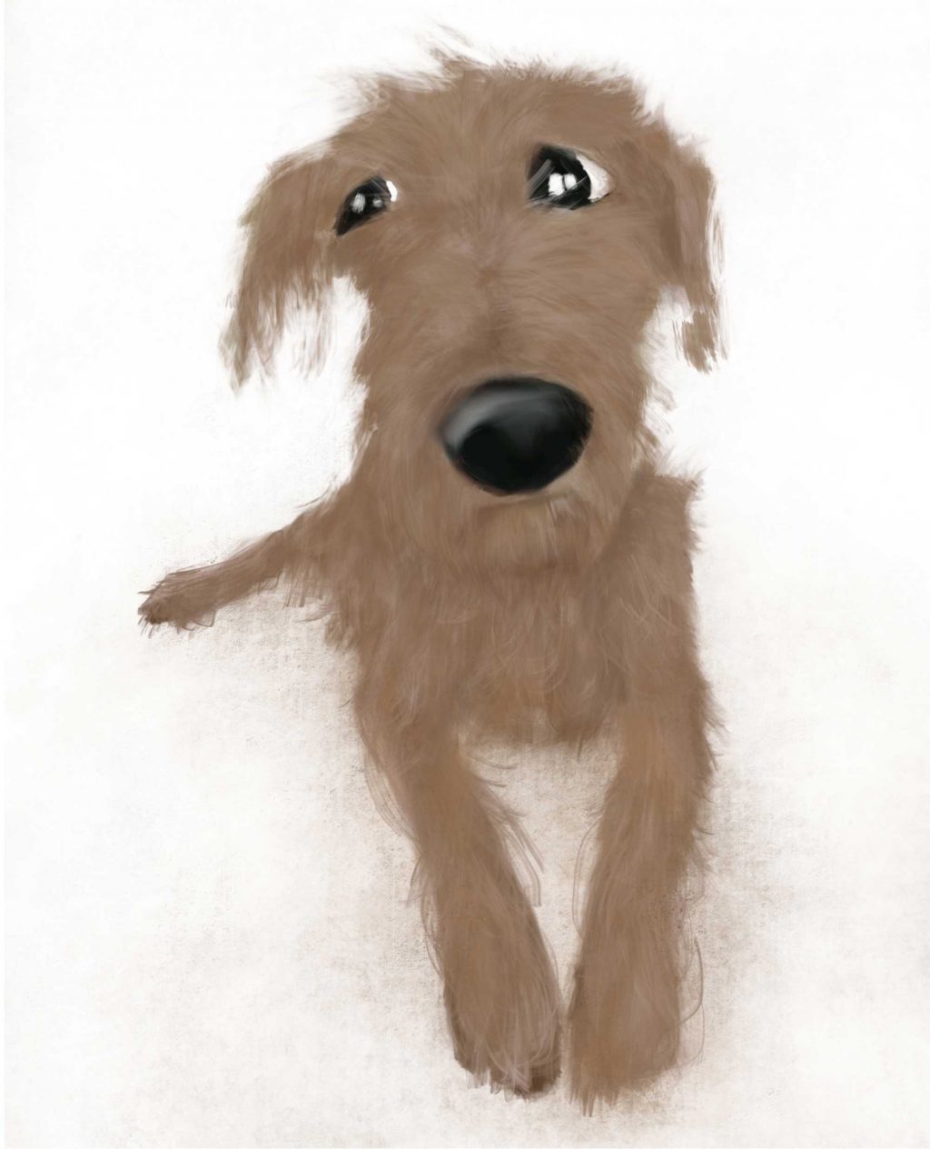 Illustration of weary dog